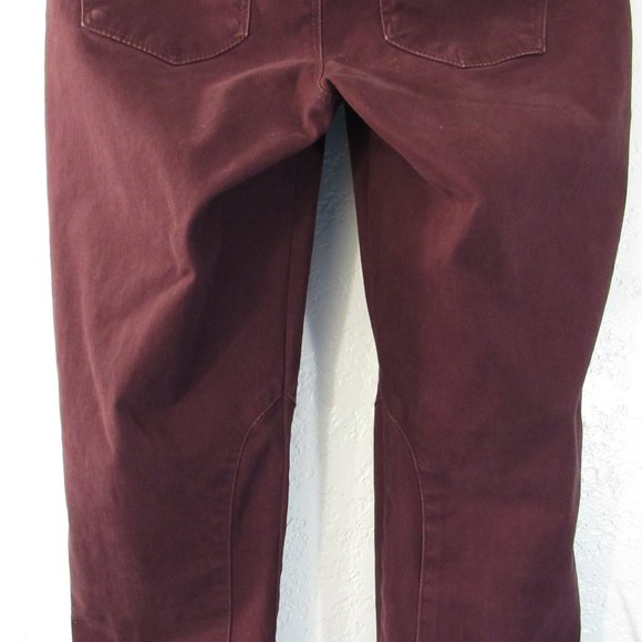 Wine Stretch Skinny Leg Jeans Zip Ankle Sz 4 R - Picture 8 of 13